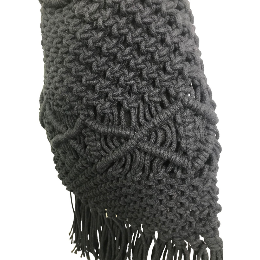 Danielle Nicole Women's Black Boho Macrame Wooden… - image 7